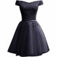 Homecoming Dresses for Teens Lace Short Prom Dress Off The Shoulder Prom Dress