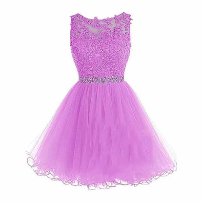 Women's Tulle Short Applique Beading Formal Homecoming Cocktail Party Dress