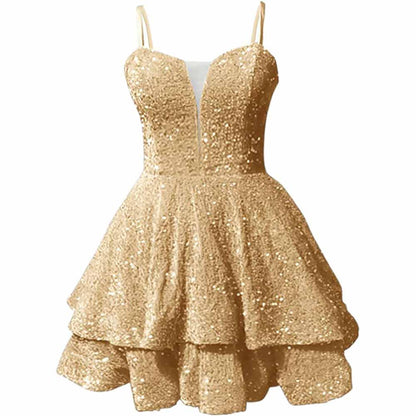 Sparkly Short Homecoming Dress by sd-hk