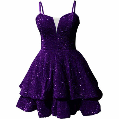 Sparkly Short Homecoming Dress by sd-hk