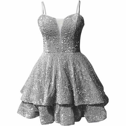 Sparkly Short Homecoming Dress by sd-hk
