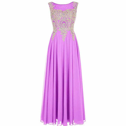 Women Crystals Silver Lace A Line Sheer Back Formal Long Prom Evening Dresses