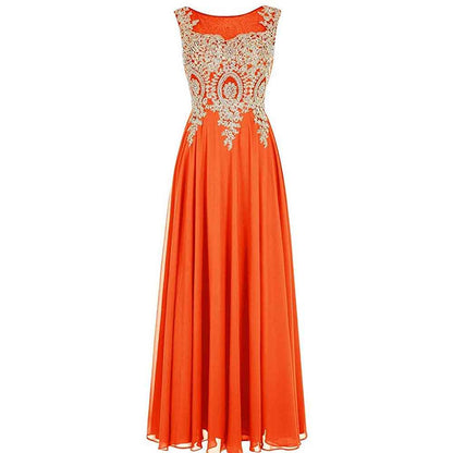 Women Crystals Silver Lace A Line Sheer Back Formal Long Prom Evening Dresses