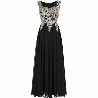 Women Crystals Silver Lace A Line Sheer Back Formal Long Prom Evening Dresses