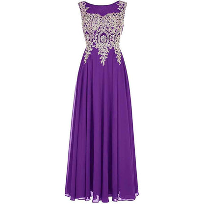 Women Crystals Silver Lace A Line Sheer Back Formal Long Prom Evening Dresses