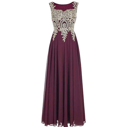 Women Crystals Silver Lace A Line Sheer Back Formal Long Prom Evening Dresses