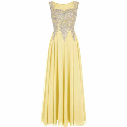 Women Crystals Silver Lace A Line Sheer Back Formal Long Prom Evening Dresses