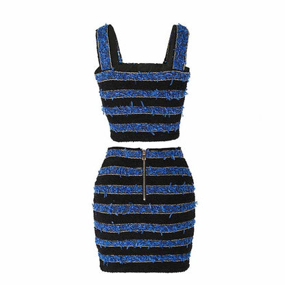 Woolen Skirt Suit Vest + Skirt Two-Piece Set For Women