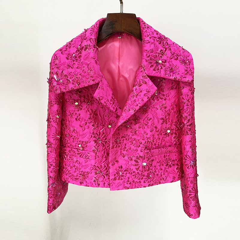 Women Luxury Hand Made 3D Flowers Embroidery Blazer – SD Dresscode ...