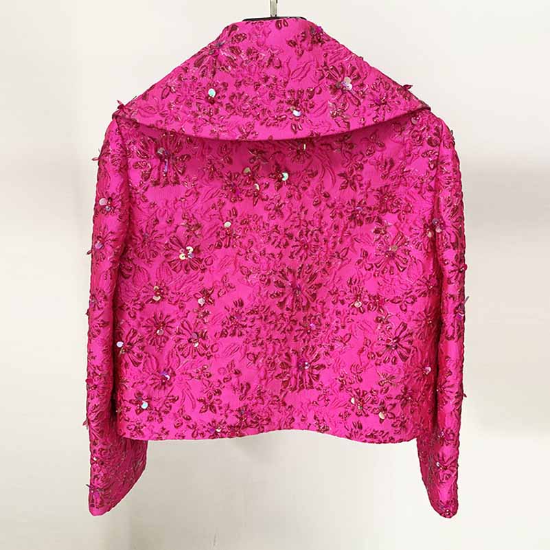 Women Luxury Hand Made 3D Flowers Embroidery Blazer – SD Dresscode ...