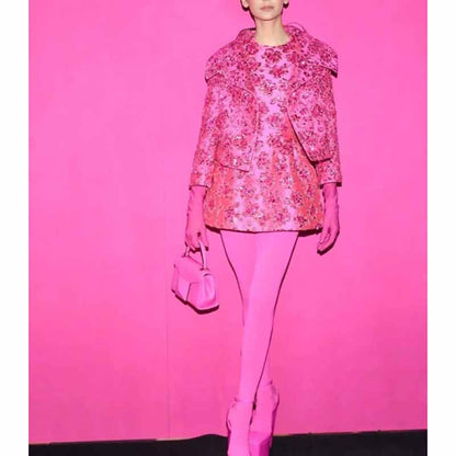 Women Luxury Hand Made 3D Flowers Embroidery Blazer / Dress