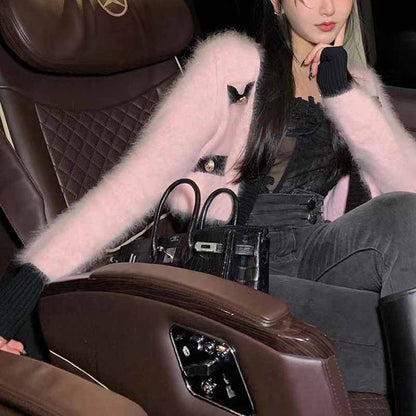 Women Pink Cardigan Sweaters and Vests