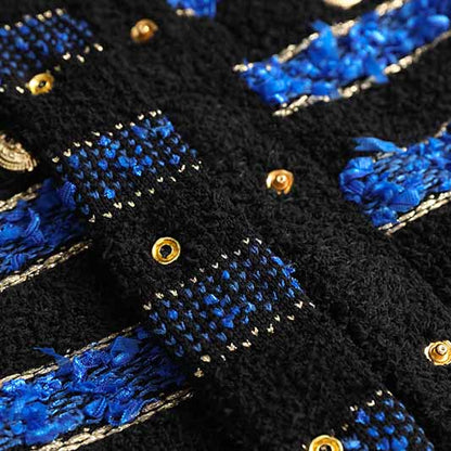 Woolen Knitted cardigan Coat Three-Piece Skirt Suits for Women