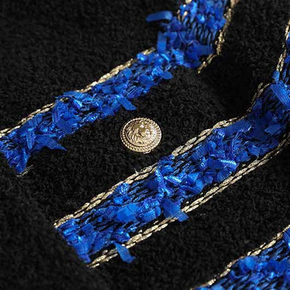 Woolen Knitted cardigan Coat Three-Piece Skirt Suits for Women