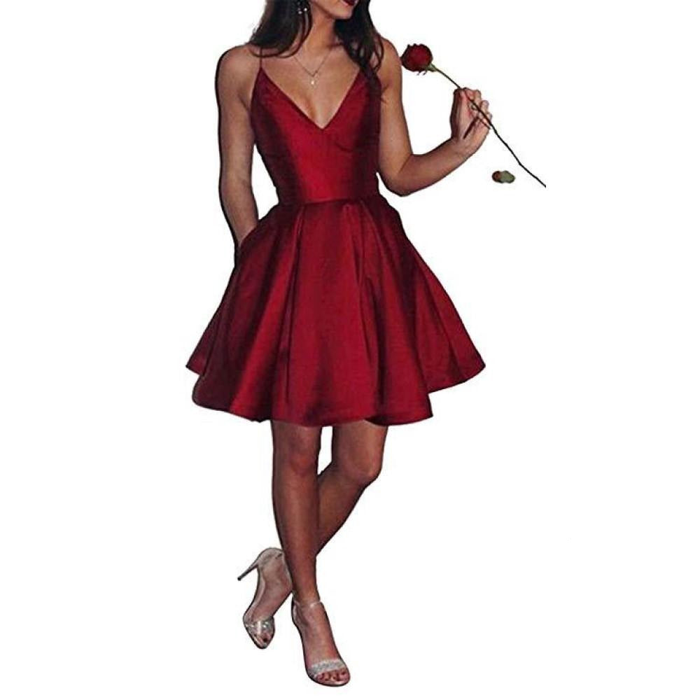 Womens Short Homecoming Dress Satin Spaghetti Strap Formal Prom Dress SD Dresscode & Fashiontrends Womens Short Homecoming Dress Satin Spaghetti Strap Formal Prom Dress SD Dresscode & Fashiontrends