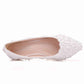 Women's Bridal Stiletto Heel Closed Toe Pumps with Imitation Pearl Applique