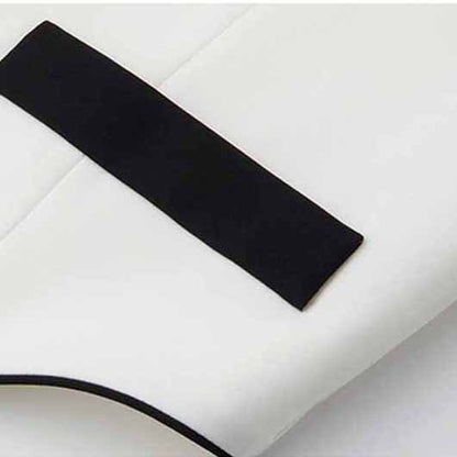 Women's Black Collar Fitted White Blazer Jacket