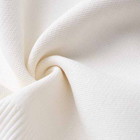 Women's Rib Knit Tie Waist Midi Dress White Knit Cardigan