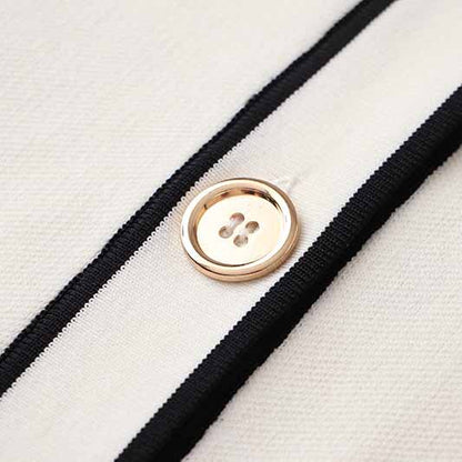 Women's Rib Knit Tie Waist Midi Dress White Knit Cardigan