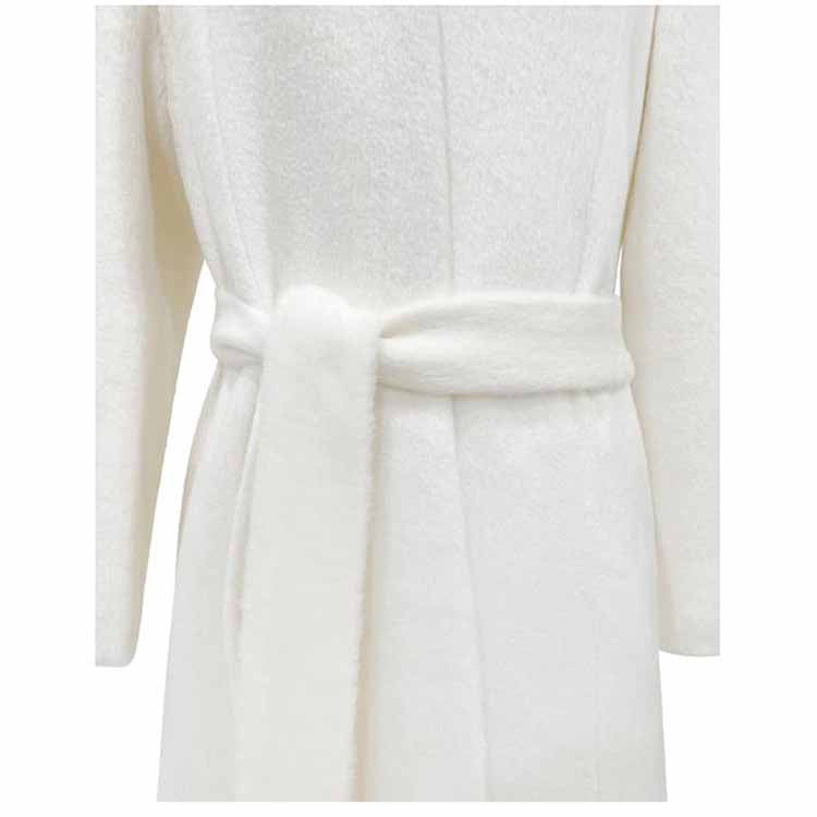 Womens Long Winter Coats Outfits Woolen Coatdress for Wedding Bride Wind-breaker