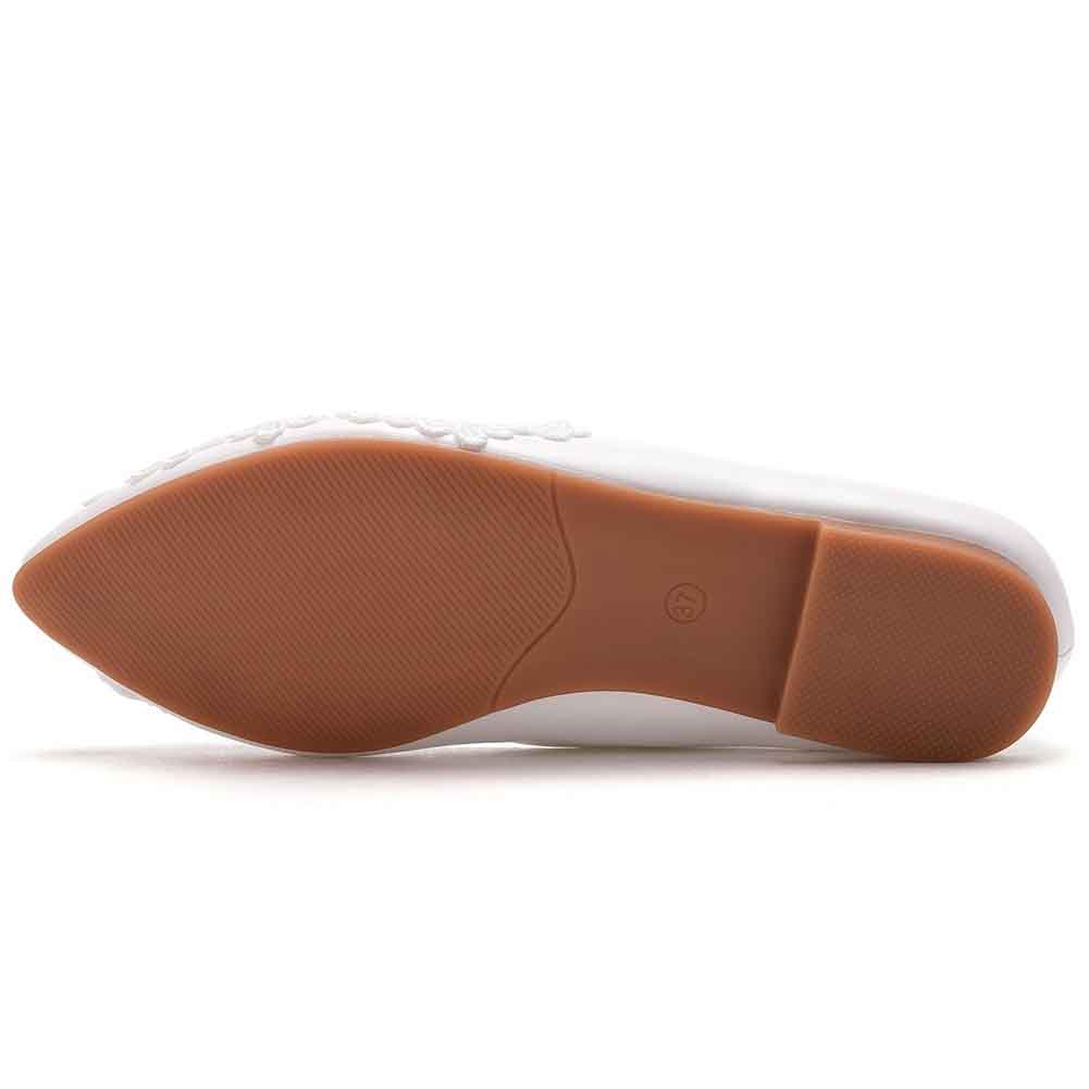 Women's bridal flats featuring a stylish design and comfortable sole for the perfect wedding day