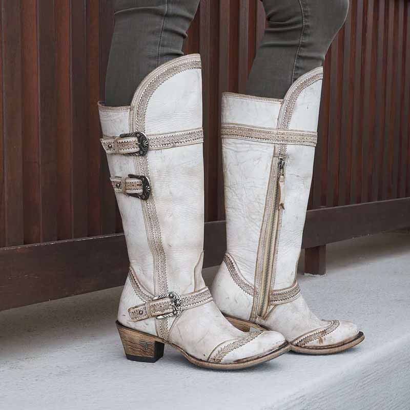 S&DCo. women's country cowboy boots with stylish buckles and a chic design for fashionable wear