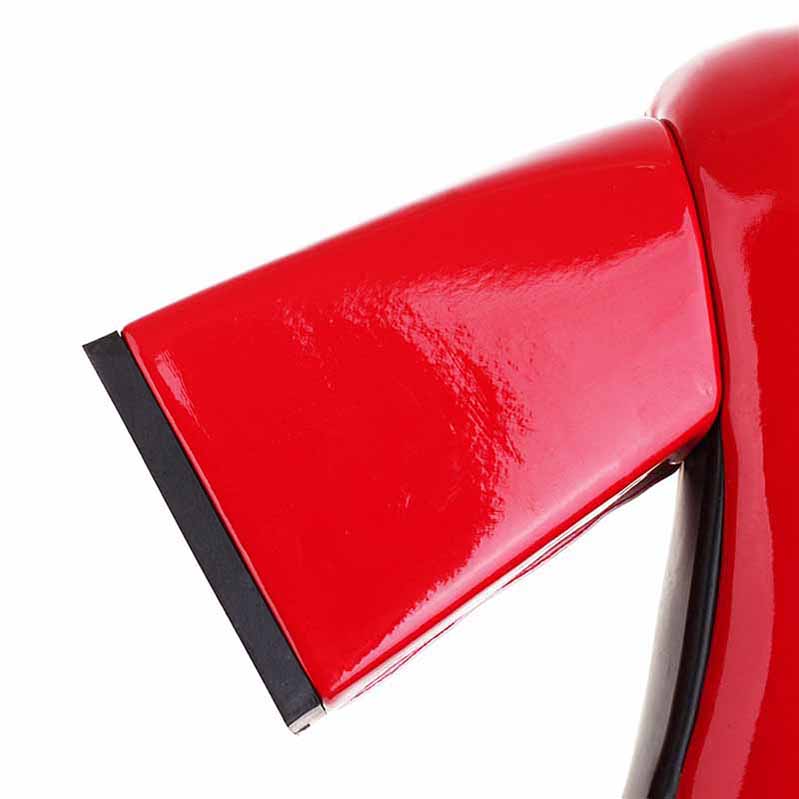 Women's patent leather ankle boots with a stylish red heel and sleek design for fashionable wear