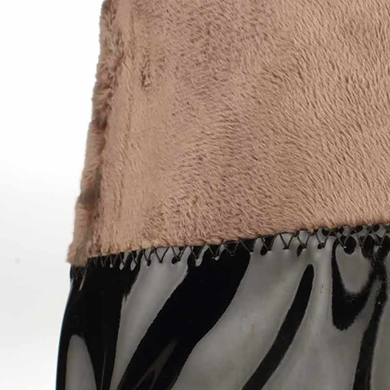 Stylish women's patent leather thigh high boots with a sleek finish and elegant design