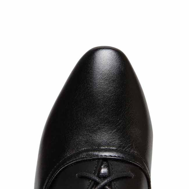 women's pointed toe stiletto boots with sleek black leather finish