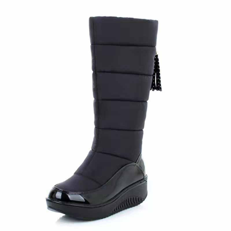 Women's waterproof snow boots with a sleek design and sturdy sole for winter weather protection