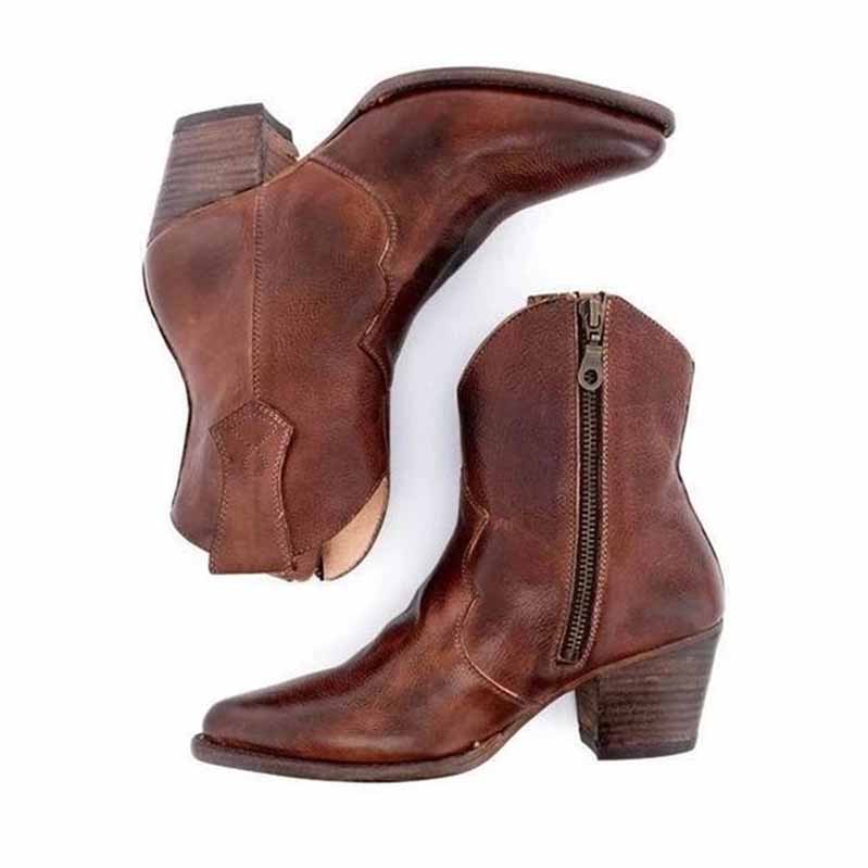 Stylish women's wedding cowboy boots with a unique design and zip closure for weddings
