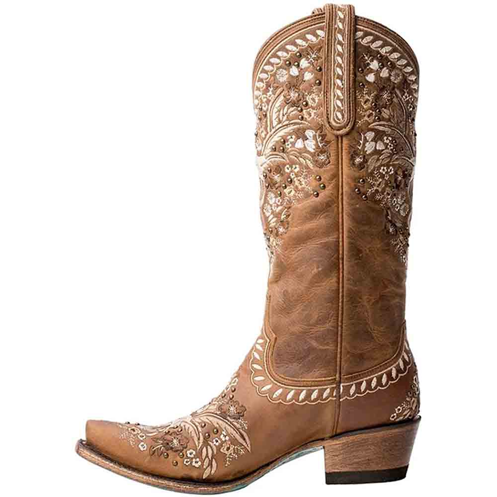 S&Dco Women's Western Cowboy Boots with Floral Design
