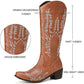 S&Dco Women's Western Cowboy Boots with Floral Design