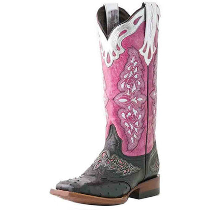 S&Dco Women's Western Cowboy Boots with Floral Design