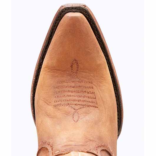 Top view of sd-hk women's western knee high boots showing detailed leather craftsmanship